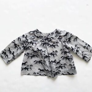 Babygap horse print blouse EUC 12-18 months